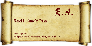 Redl Amáta névjegykártya
